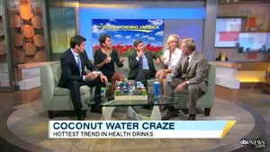 Video still from Today Show segment on coconut water